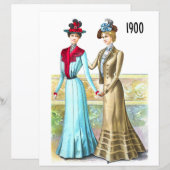 1900 Modeblattdruck für Decoupage (Vorne/Hinten)