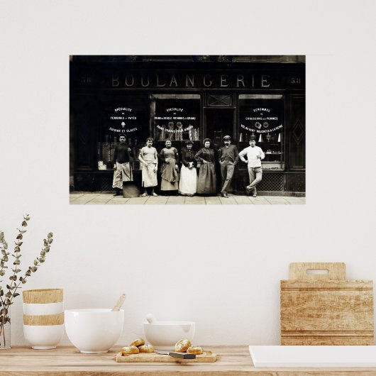 1900 Pariser Bäckerei Poster (Küche)