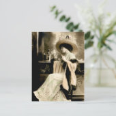 1900 Pariser trinken Champagner Postkarte (Stehend Vorderseite)