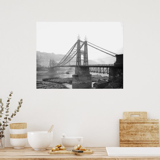 1900 Pointe Bridge Pittsburgh Pa. Poster (Küche)