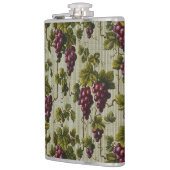 1900 Vintage Trauben Botanisches Design Frucht Flachmann (Links)