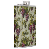 1900 Vintage Trauben Botanisches Design Frucht Flachmann (Rechts)