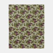 1900 Vintage Trauben Botanisches Design Frucht Fleecedecke (Vorderseite)