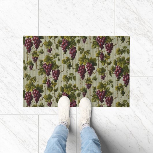 1900 Vintage Trauben Botanisches Design Frucht Fußmatte (Indoor)