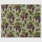 1900 Vintage Trauben Botanisches Design Frucht Geschenkpapier (Flach)