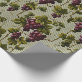 1900 Vintage Trauben Botanisches Design Frucht Geschenkpapier (Ecke)