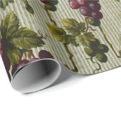 1900 Vintage Trauben Botanisches Design Frucht Geschenkpapier (Rolleneckpunkt)