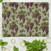 1900 Vintage Trauben Botanisches Design Frucht Geschirrtuch (Gefaltet)