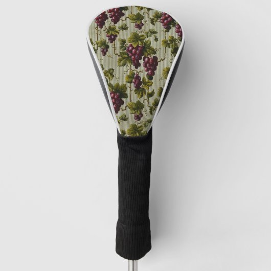 1900 Vintage Trauben Botanisches Design Frucht Golf Headcover (Vorderseite)
