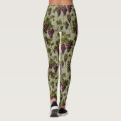 1900 Vintage Trauben Botanisches Design Frucht Leggings (Rückseite)