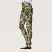 1900 Vintage Trauben Botanisches Design Frucht Leggings (Links)