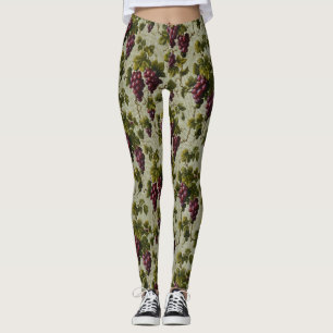 1900 Vintage Trauben Botanisches Design Frucht Leggings