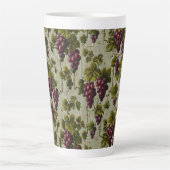 1900 Vintage Trauben Botanisches Design Frucht Milchtasse (Vorderseite)