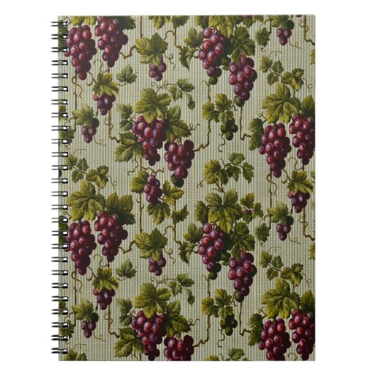 1900 Vintage Trauben Botanisches Design Frucht Notizblock (Vorderseite)
