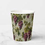 1900 Vintage Trauben Botanisches Design Frucht Pappbecher (Links)
