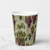 1900 Vintage Trauben Botanisches Design Frucht Pappbecher (Rechts)