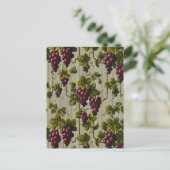 1900 Vintage Trauben Botanisches Design Frucht Postkarte (Stehend Vorderseite)