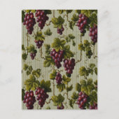 1900 Vintage Trauben Botanisches Design Frucht Postkarte (Vorderseite)