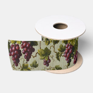 1900 Vintage Trauben Botanisches Design Frucht Satinband