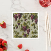 1900 Vintage Trauben Botanisches Design Frucht Serviette (Beispiel)