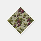 1900 Vintage Trauben Botanisches Design Frucht Serviette (Ecke)