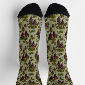 1900 Vintage Trauben Botanisches Design Frucht Socken (Oben)