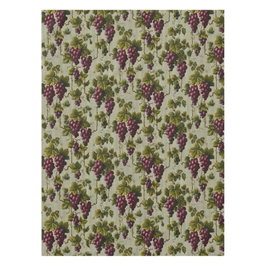 1900 Vintage Trauben Botanisches Design Frucht Tischdecke (Vorderseite)