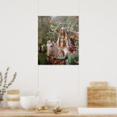 1900 von John Collier, Königin Guineveres Maying Poster (Küche)