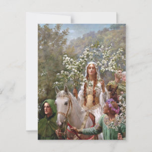 1900 von John Collier, Königin Guineveres Maying Postkarte