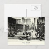 1900 Wall Street Postkarte (Vorne/Hinten)
