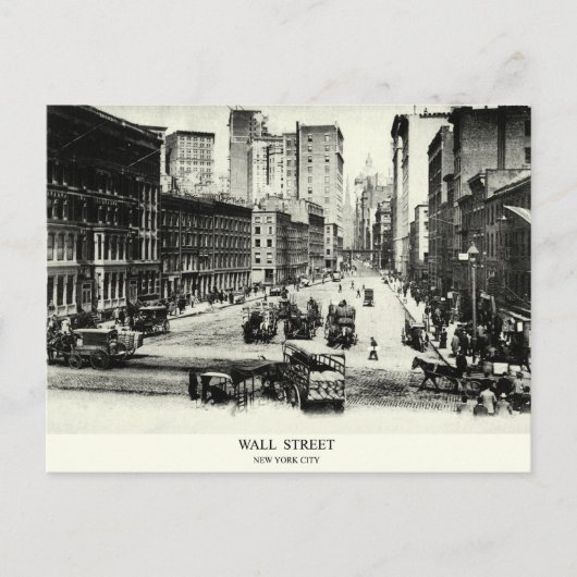 1900 Wall Street Postkarte (Vorderseite)