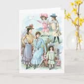 1900s Mode Karte (Gelbe Blume)