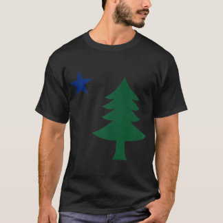 1901 Alte erste Flagge von Maine Pine Tree und Sta T-Shirt