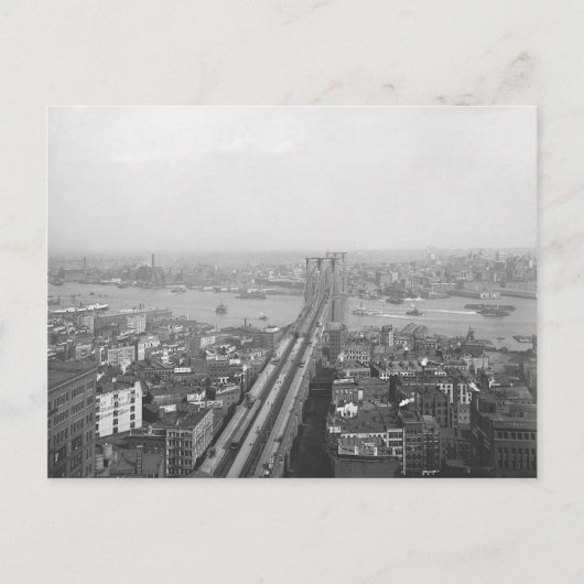 1901 Brooklyn Bridge Postcard Postkarte (Vorderseite)
