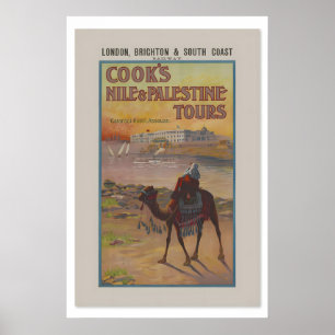 1901 Cooks Nil- und Palästina-Reise im Vintage-Sti Poster