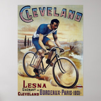 1901 FAHRRAD BORDEAUX NACH PARIS POSTER