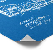 1901 Flugzeugpatentkunst Zeichnend Print Poster (Ecke)