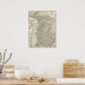 1901 Karte von Michigan Poster (Küche)