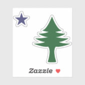 1901 Maine Flag Clear Sticker Set (Blatt)