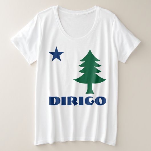 1901 Maine Flag Curvy T - Shirt - Dirigo Edition (Design vorne)