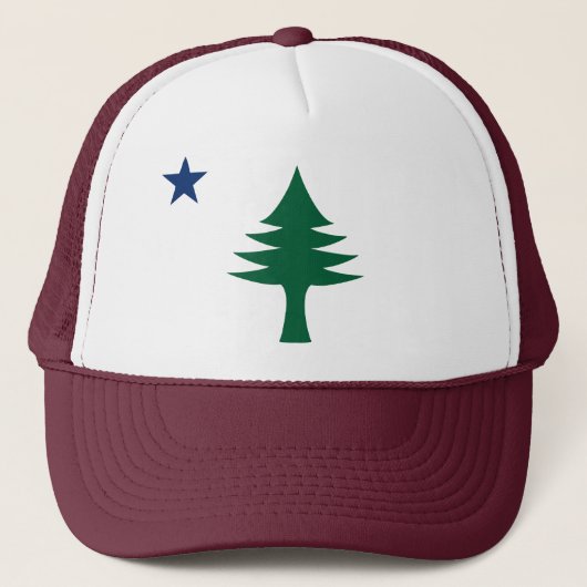 1901 Maine Flag Hat Truckerkappe (Vorderseite)