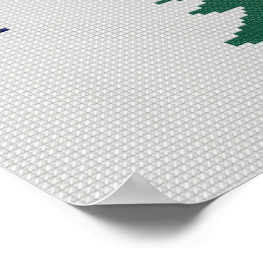 1901 Maine-Flag-Imitat Kreuzstich Poster (Ecke)