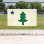 1901 Maine Flag Outdoor Banner (Insitu)