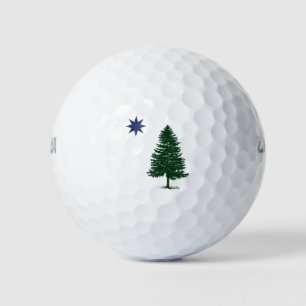 1901 Maine Flag - Vintager Stil Golfball