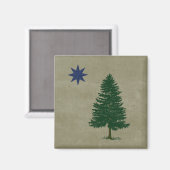 1901 Maine Flag - Vintager Stil Magnet (Vorderseite/Rückseite)