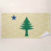 1901 Maine Flag - Wavy Style Strandtuch (Vorderseite)