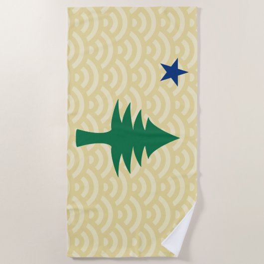 1901 Maine Flag - Wavy Style Strandtuch (Vorderseite)