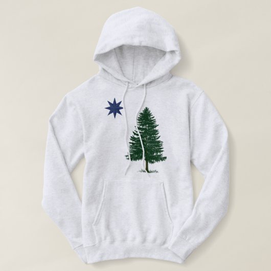 1901 Maine-Flagge - Vintage Art Hoodie (Design vorne)