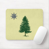 1901 Maine-Flagge - Vintage Art Mousepad (Mit Mouse)