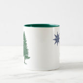 1901 Maine-Flagge - Vintage Art Zweifarbige Tasse (Mittel)